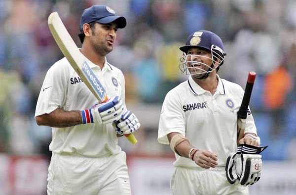 MS Dhoni and Sachin Tendulkar